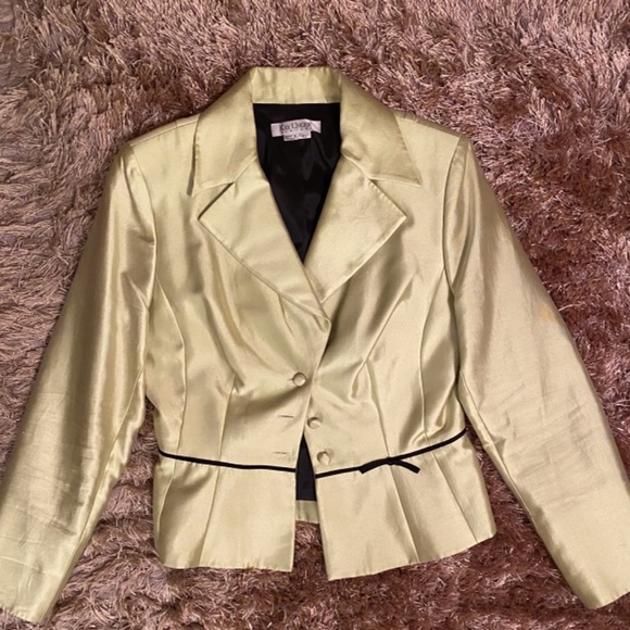 Kay Unger Multi Layer 2 piece Skirt Suit Size 10 - Picture 7 of 10